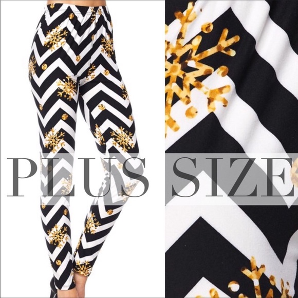 NWT Snowflake Print Leggings - Picture 1 of 3